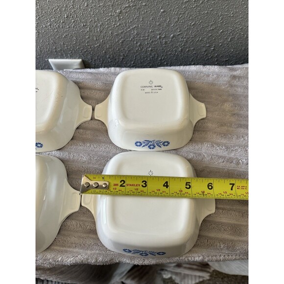 Corning Ware Petite Pan Casserole Dish P-41 Blue Cornflower Set of 4 Vintage - Picture 9 of 16